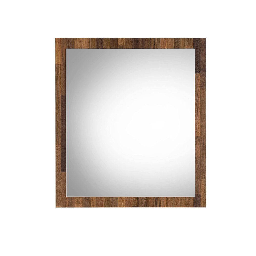 Acme Hestia Rectangular Wooden Frame Mirror in Walnut