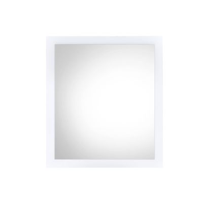 Acme Perse Rectangular Wooden Frame Mirror in White