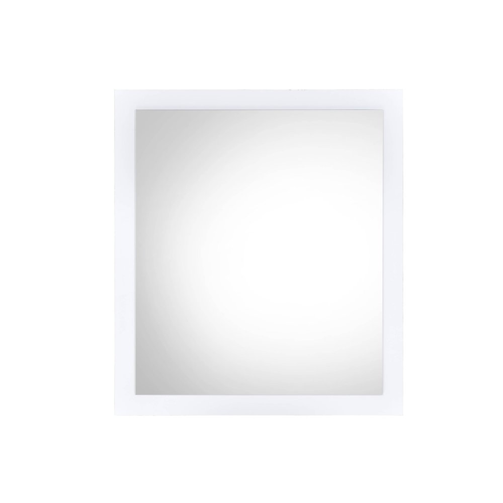 Acme Perse Rectangular Wooden Frame Mirror in White
