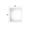 Acme Perse Rectangular Wooden Frame Mirror in White view 3