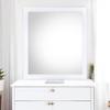 Acme Perse Rectangular Wooden Frame Mirror in White view 4