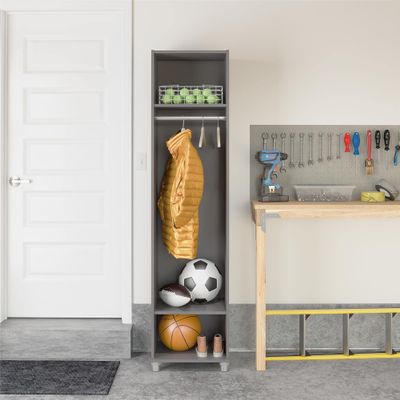 Systembuild Evolution Camberly 18" Mudroom Cabinet, Graphite Gray