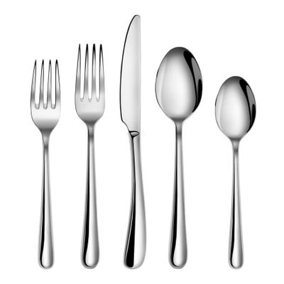 Cangshan 1027013 Rain II Series 20-Piece Stainless Steel 18/10 Forged Flatware Set