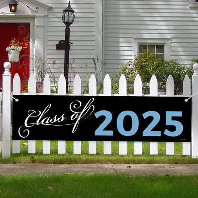 5ft Light Blue Graduation Banner Party Decorations Class of 2025