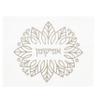 Embroidered Passover Afikoman Bag Silver Leaf Design for Passover, 10" Satin Zippered Afikomen Bag view 3