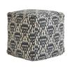 47th & Main Modern Footstool, Blue Accent Pouf view 1