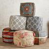 47th & Main Modern Footstool, Blue Accent Pouf view 3