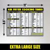 Air Fryer Cheat Sheet Magnet, Cooking Times & Temperature Guide 2026 (Grey) view 3
