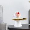 Red Nose Rabbit Figurine Storage Tray Red Nose Rabbit Ornament Bunny Statue Animal Desktop Ornament for Easter Home Desktop Decoration - Rectangle Tray view 3
