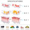 MineSign 4 pack Stackable Fridge Drawers Pull-Out Bins Divided Produce Saver Containers for Refrigerator Storage Organizers for Veggie Fruit Berry Pantry Cabinet Makeup Clothes view 3