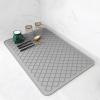 AMOAMI-Dish Drying Mats for Kitchen Counter-Silicone Dish Drying Mat-Kitchen Dish Drying Pad Heat Resistant Mat-Kitchen Gadgets Kitchen Accessories Kitchen Small Appliances(16" x 24", GREY) view 1