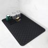 AMOAMI-Dish Drying Mats for Kitchen Counter-Silicone Dish Drying Mat-Kitchen Dish Drying Pad Heat Resistant Mat-Kitchen Gadgets Kitchen Accessories Kitchen Small Appliances(16" x 24", BLACK) view 1