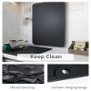 AMOAMI-Dish Drying Mats for Kitchen Counter-Silicone Dish Drying Mat-Kitchen Dish Drying Pad Heat Resistant Mat-Kitchen Gadgets Kitchen Accessories Kitchen Small Appliances(16" x 24", BLACK) view 2