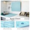 AMOAMI-Dish Drying Mats for Kitchen Counter-Silicone Dish Drying Mat-Kitchen Dish Drying Pad Heat Resistant Mat-Kitchen Gadgets Kitchen Accessories Kitchen Small Appliances(16" x 18",LIGHT BLUE) view 2