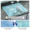 AMOAMI-Dish Drying Mats for Kitchen Counter-Silicone Dish Drying Mat-Kitchen Dish Drying Pad Heat Resistant Mat-Kitchen Gadgets Kitchen Accessories Kitchen Small Appliances(16" x 18",LIGHT BLUE) view 3