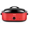 AROMA 18Qt. Roaster Oven with Self-Basting Lid, Fits 22-lb. Turkey, Adjustable Temperature Settings, Keep Warm Setting, Red (ART-718R) view 1