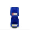 DJC Supply 5.9" X 9.4" X 4.9" BLUE Heavy duty thermoplastic storage bin organizer, Stackable, Hangable, Side-connect, Great for tools, parts crafts and more! (8 PACK) view 4