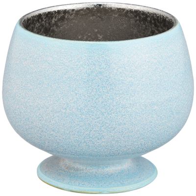 (HASAMI Porcelain) Arita Ware 467225C221 Potoetsu Kiln Tumbler, Beer Cup, Approx. 12.8 fl oz (380 ml), Mint, Silver Inside, Made in Japan