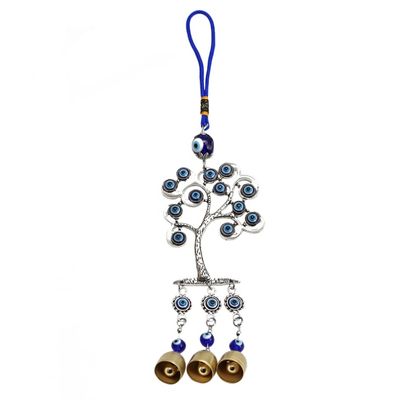 FAVOMOTO Car Amulet Keychain Blue Ornaments Devil's Eye Tree Pendant Zinc Alloy for Home Decor