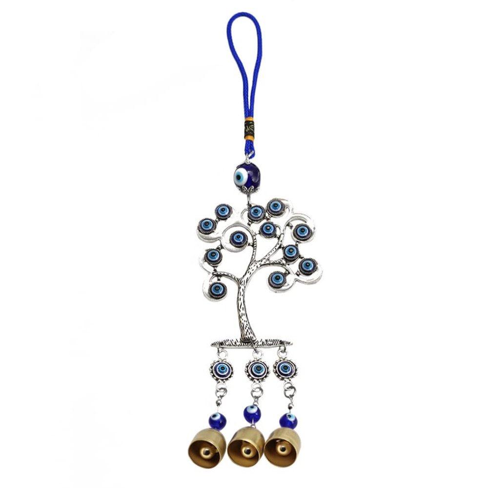 FAVOMOTO Car Amulet Keychain Blue Ornaments Devil's Eye Tree Pendant Zinc Alloy for Home Decor