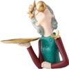 Lindagary Girl Figurine with Storage Tray, Resin Statue Ornament, Grey view 2
