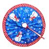 ZHENYANG CAREG Christmas Tree Skirt Felt Xmas Snowman Tree Base Decoration Apron Wrap (Color : Sky Blue) view 1