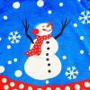 ZHENYANG CAREG Christmas Tree Skirt Felt Xmas Snowman Tree Base Decoration Apron Wrap (Color : Sky Blue) view 2