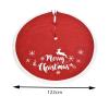 ZHENYANG CAREG Red Christmas Tree Skirt Knitted Tree Skirt Apron Knitted Snowflake Deer Embroidery Merry Christmas Home Decoration (Color : As Show) view 2