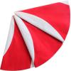 ZHENYANG CAREG Patchwork Red and White Lollipop Design Christmas Tree Skirt view 1