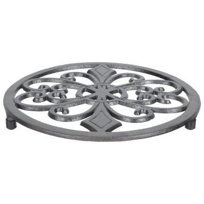 1pc Pot Pad Heat Insulation Mat Black Trivet for Hot Pots and Bowls Non- Kitchen Gadget to Protect Dining Tables Housewarming for Friends