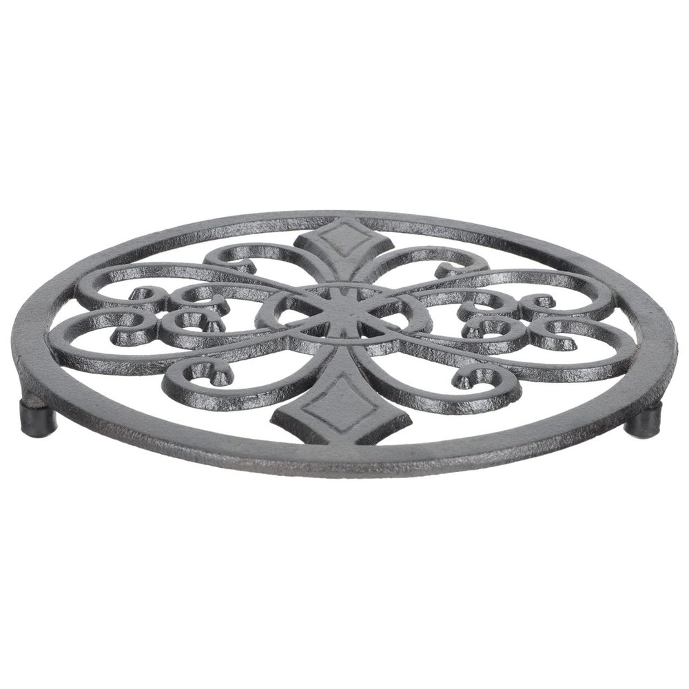 1pc Pot Pad Heat Insulation Mat Black Trivet for Hot Pots and Bowls Non- Kitchen Gadget to Protect Dining Tables Housewarming for Friends