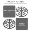 1pc Pot Pad Heat Insulation Mat Black Trivet for Hot Pots and Bowls Non- Kitchen Gadget to Protect Dining Tables Housewarming for Friends view 4