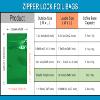 FERENLI 100PCS Glossy Mylar Zipper Lock Food Storage Bag Aluminum Foil Airtight Bag with Front Window Plastic Packaging Pouch for Zip Flat Heat Seal Lock Resealable (10.2x12.7cm (4x5 inch), Green) view 2