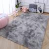 AROGAN Soft Rainbow Area Rugs for Girls Room 5x8 Feet, Fluffy Girls Bedroom Rugs, Princess Rug, Cute Colorful Carpet for Kids Teens Nursery Toddler, Grey view 3