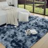 AROGAN Soft Rainbow Area Rugs for Girls Room, Fluffy Girls Bedroom Rugs, Princess Rug, Cute Colorful Carpet for Kids Teens Nursery Toddler (Blue-Grey, 46 Feet) view 3