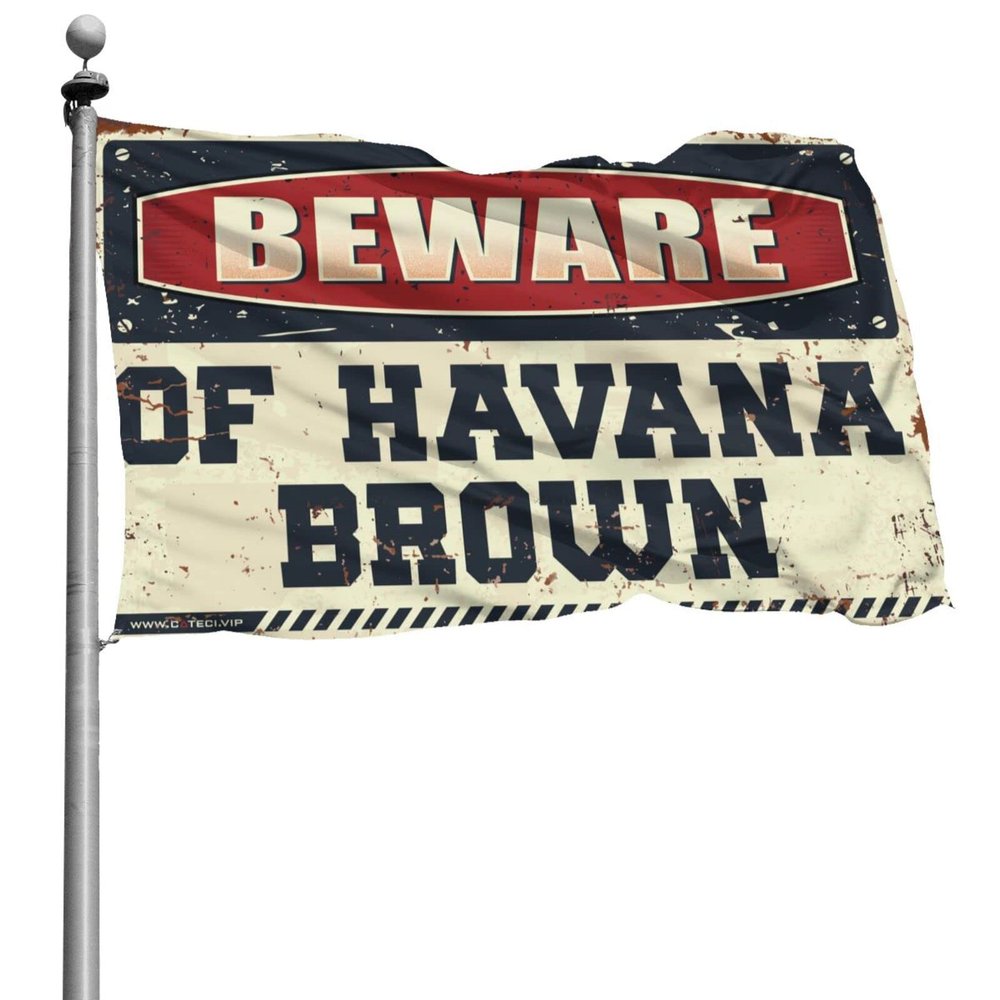 Abipuir Room Banner Beware of Havana Brown Flag Teen Girl Gifts (Size : 120X180CM)