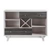 BOWERY HILL Mid-Century Wood Multi-Storage Buffet in White Oak view 1