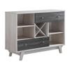 BOWERY HILL Mid-Century Wood Multi-Storage Buffet in White Oak view 4