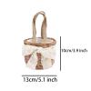 Marooma 2PCS Hand-woven Flower Basket,Wicker Rattan Flower Girl Baskets with Handle and Lace Bow,Woven Storage Basket with Premium Linen Cotton Cloth Lining view 2