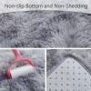 AROGAN Soft Rainbow Area Rugs for Girls Room 4x6 Feet, Fluffy Girls Bedroom Rugs, Princess Rug, Cute Colorful Carpet for Kids Teens Nursery Toddler, Grey view 3