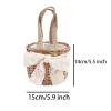Marooma 2PCS Hand-woven Flower Basket,Wicker Rattan Flower Girl Baskets with Handle and Lace Bow,Woven Storage Basket with Premium Linen Cotton Cloth Lining view 2