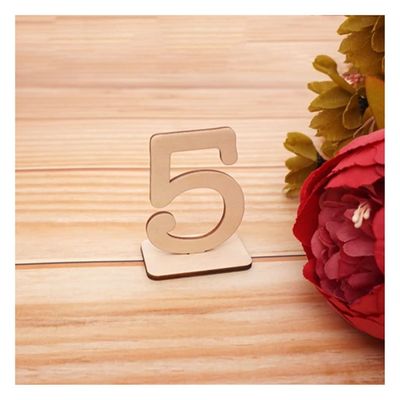 GBNHGYP 10/20pcs Restaurant Wedding Table Number Sign with Rectangular Base, Wedding Party Decoration Supplies (Color : Wooden-Number 1-10)