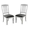 BOWERY HILL 18.5" Transitional Wood Padded Dining Chair in White (Set of 2) view 1