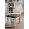 BOWERY HILL 18.5" Transitional Wood Padded Dining Chair in White (Set of 2) view 2