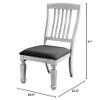 BOWERY HILL 18.5" Transitional Wood Padded Dining Chair in White (Set of 2) view 3