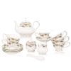 ACMLIFE Bone China Tea Set for Adults White And Floral Fine China Tea Set 21-Piece English Tea Cups Set of 6 for Women Porcelain Tea Set with Teapot, Sugar Bowl,Creamer Pitcher, Tea Party Sets view 1