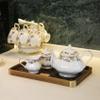 ACMLIFE Bone China Tea Set for Adults White And Floral Fine China Tea Set 21-Piece English Tea Cups Set of 6 for Women Porcelain Tea Set with Teapot, Sugar Bowl,Creamer Pitcher, Tea Party Sets view 2
