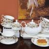 ACMLIFE Bone China Tea Set for Adults White And Floral Fine China Tea Set 21-Piece English Tea Cups Set of 6 for Women Porcelain Tea Set with Teapot, Sugar Bowl,Creamer Pitcher, Tea Party Sets view 4