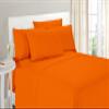 100% Organic Cotton 1200 Thread Count California King(72"x84") Orange Sheet Set | Sateen Weave |Hotel Luxury Bedding 4 Piece Sheet Sets| Breathable & Soft | Fits Upto 13" Deep Pocket Mattress. view 1