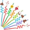 24 Pieces Western Cowboy Party Favors Cowgirl Straws Reusable Drinking Plastic Straws Kids Western Party Supplies for Birthday Baby Shower view 1